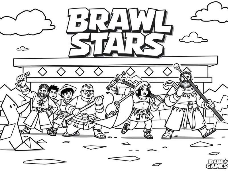 ब्रॉल स्टार्स कलरिंग पेजेस का संग्रह