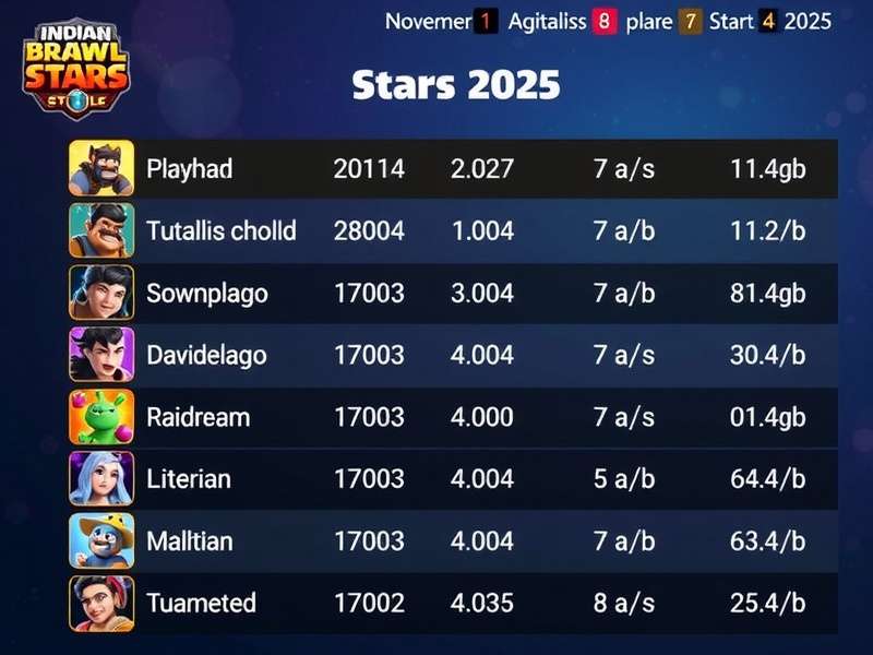 Brawl Stars November 2025 Tier List Infographic