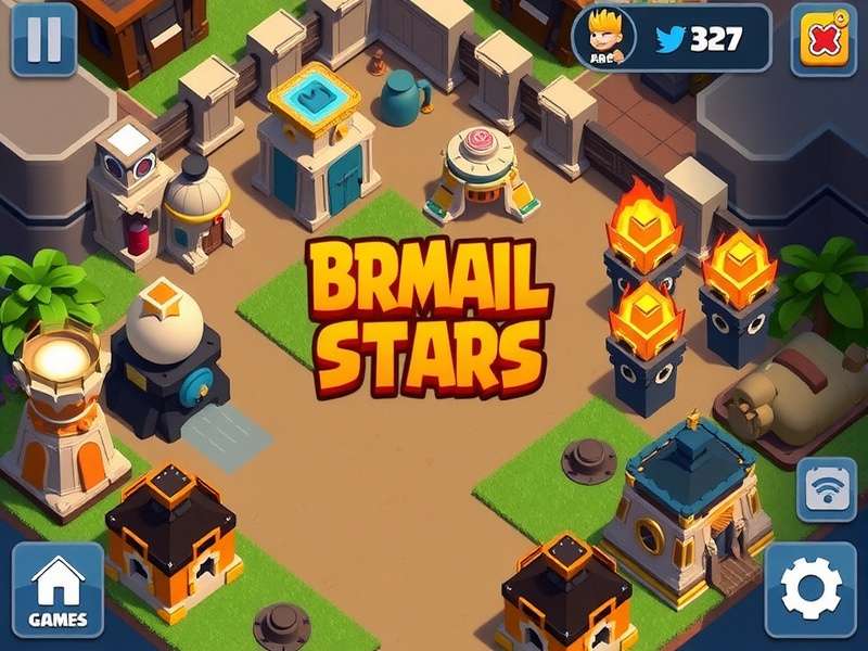 Brawl Stars App इंटरफ़ेस और गेमप्ले स्क्रीनशॉट