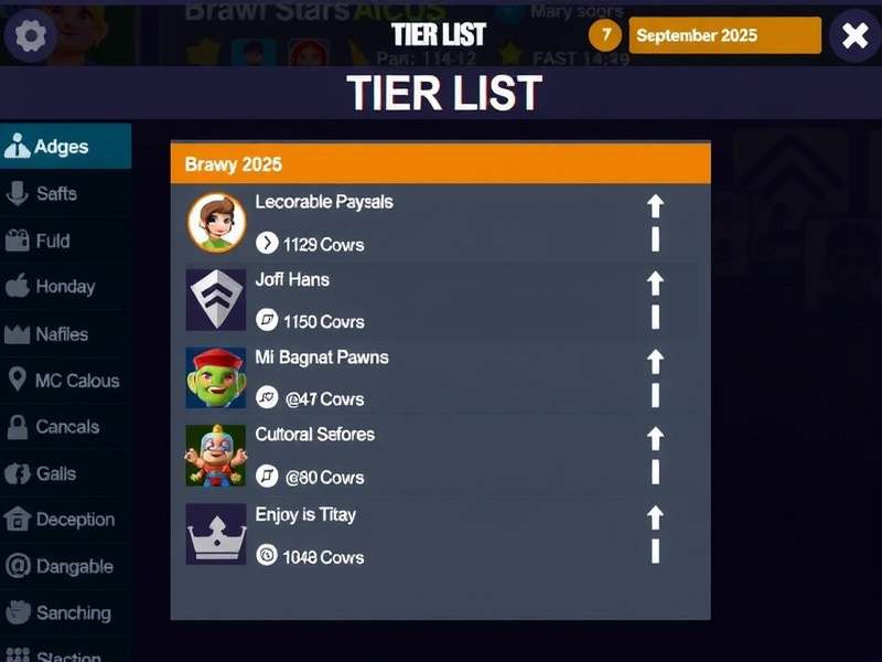 Brawl Stars सितंबर 2025 टियर लिस्ट इन्फोग्राफिक