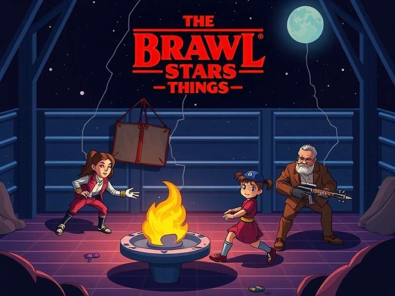 Brawl Stars और Stranger Things कॉलैबोरेशन का कलात्मक दृश्य