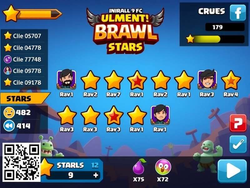 Brawl Stars QR Codes दिखाता हुआ एक फोन