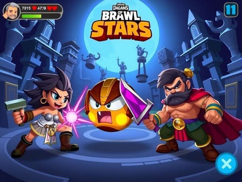 Brawl Stars के विभिन्न ब्रॉलर किरदारों का एक सुंदर कोलाज: स्पाइक, कोल्ट, शेली, लियोन आदि