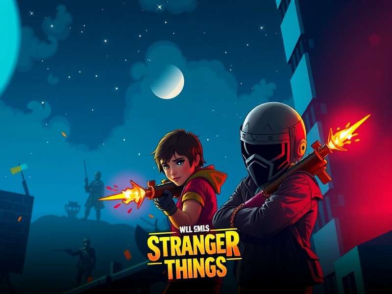 Brawl Stars Stranger Things Collaboration Banner showing Belle as Eleven and Frank as Demogorgon