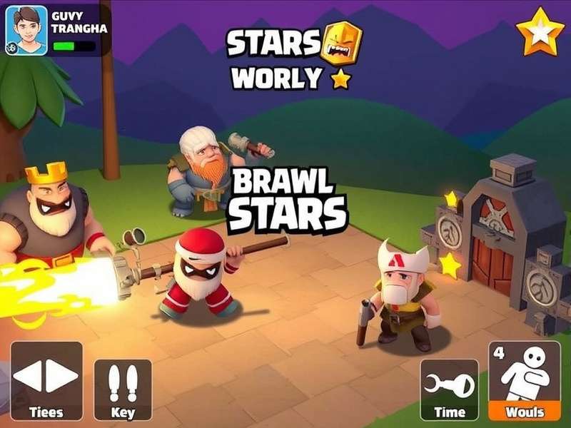 Brawl Stars game characters and action scene