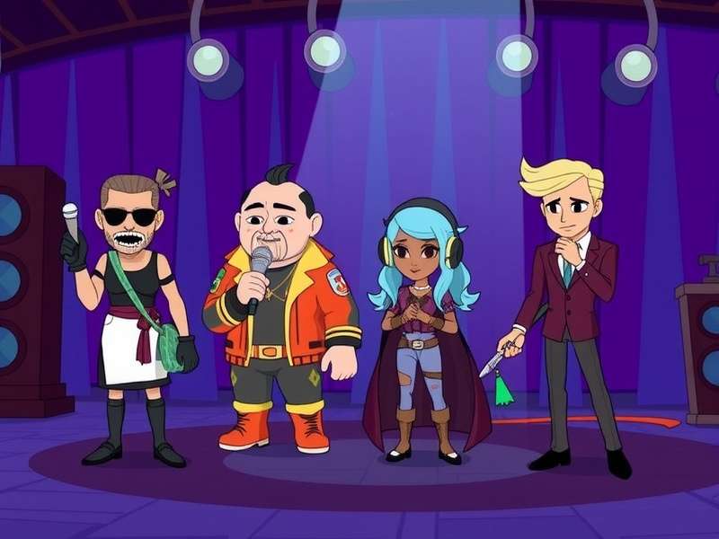 Brawl Stars characters imagined in a musical concert scene