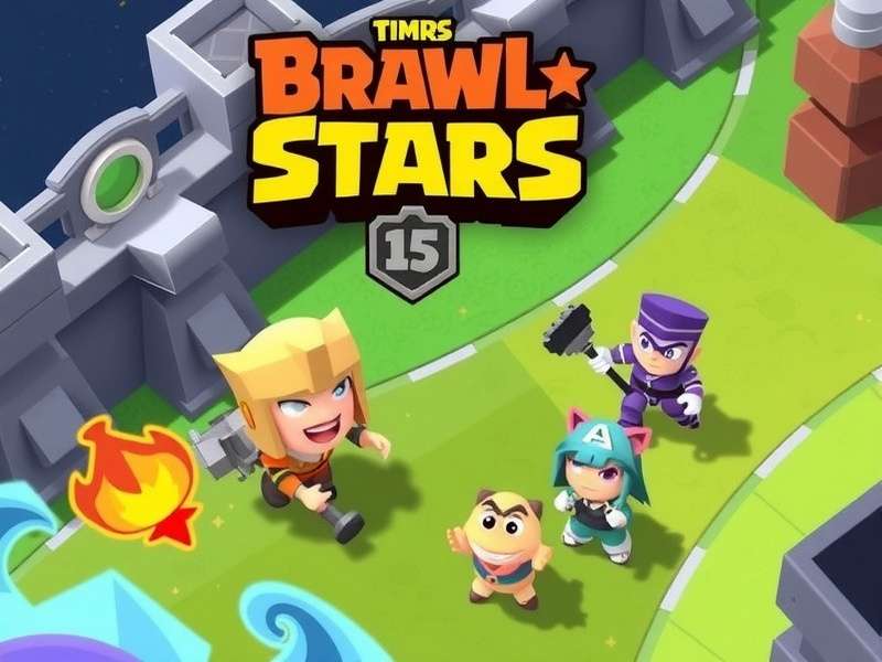 Brawl Stars control layout showing movement and attack joysticks