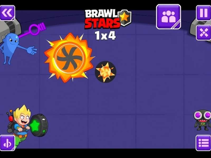 Brawl Stars gameplay on mobile device with intense action