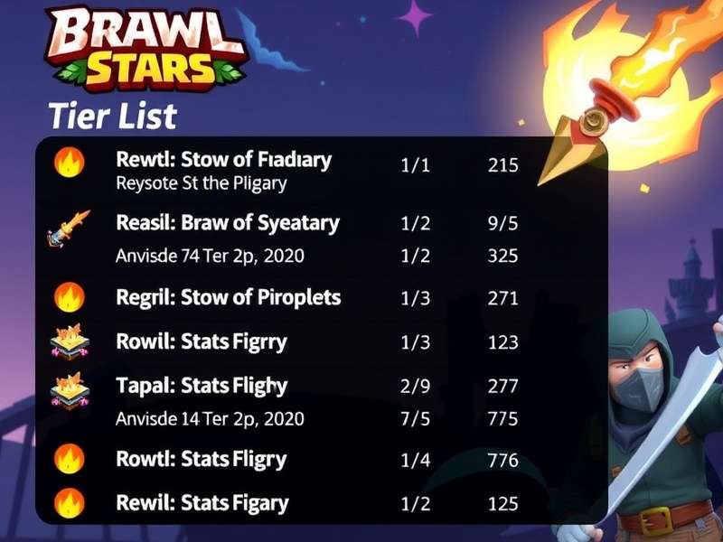 Brawl Stars Tier List Ninja Meta Analysis Visual