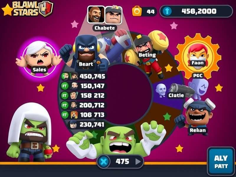 Brawl Stars Characters Wheel Interactive Display