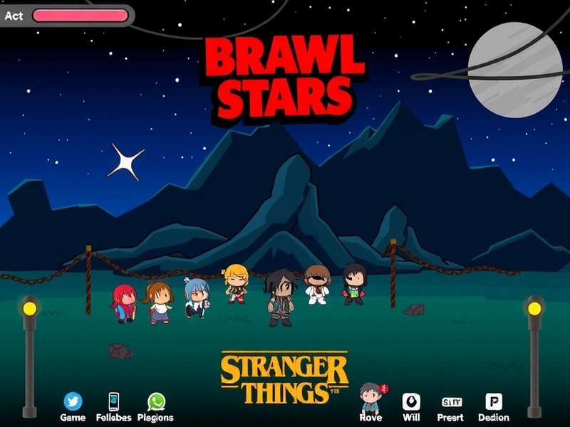 Brawl Stars x Stranger Things collaboration OST cover art featuring game characters and the Upside Down