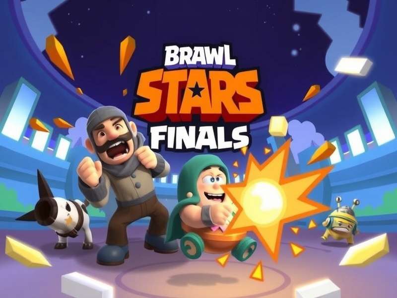 Brawl Stars World Finals stage setup with vibrant lights and audience