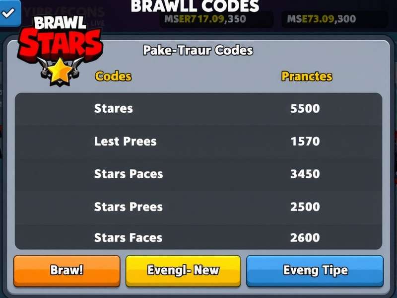 Brawl Stars Codes Infographic showing redemption patterns and rewards