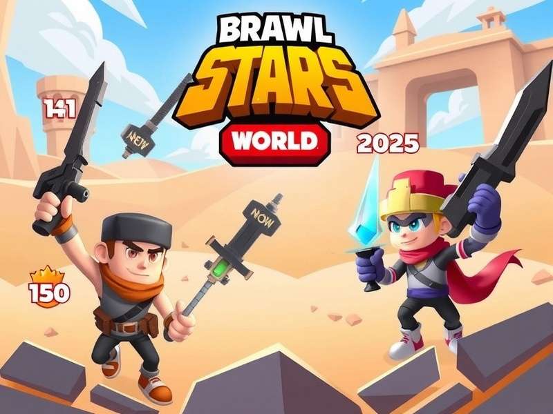 Brawl Stars World Finals 2025 Championship Trophy on stage with dramatic lighting