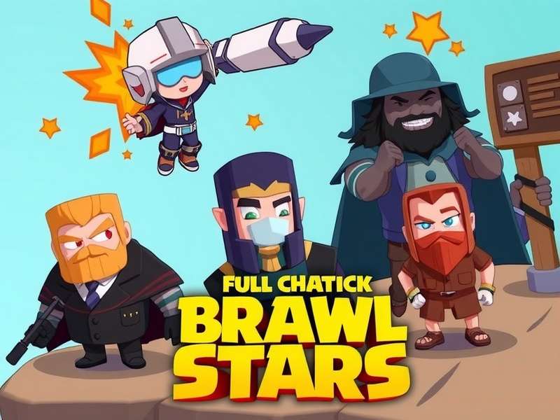 Brawl Stars Characters collage showcasing all brawlers from every class including Trophy Thieves, Tank Titans, Sharpshooters, Throwers, and Support Specialists