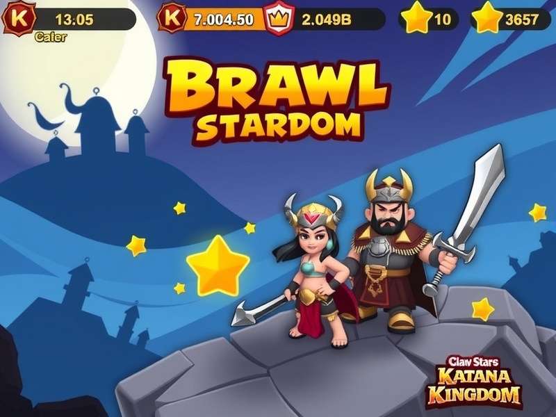 Brawl Stars Katana Kingdom gameplay scene with samurai brawlers and exclusive rewards for Indian players