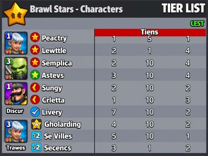 Brawl Stars Characters Tier List 2025 — Complete ranking of all brawlers from S-Tier to F-Tier
