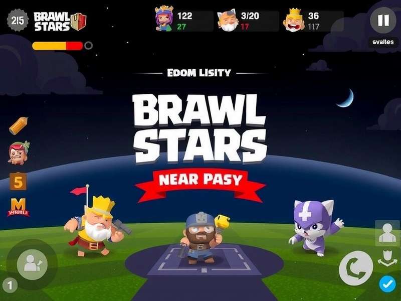 Brawl Stars India game banner showing intense 3v3 arena battle with Indian flag colors