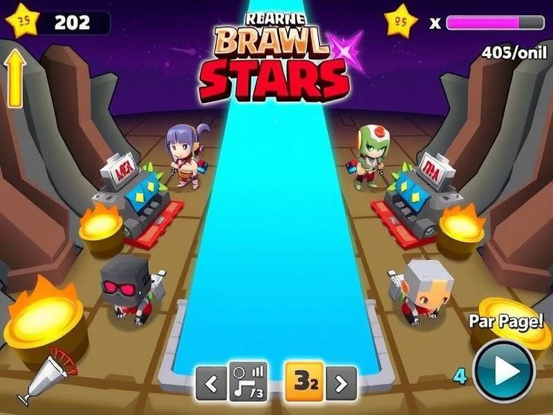 Brawl Stars gameplay on PC with emulator showing high resolution graphics and keyboard controls