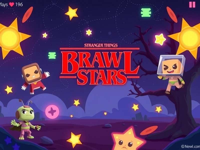 Brawl Stars Stranger Things Boss gameplay screenshot showing the boss arena and players