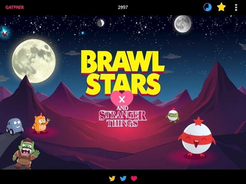 Brawl Stars and Stranger Things crossover banner featuring Indian community highlights